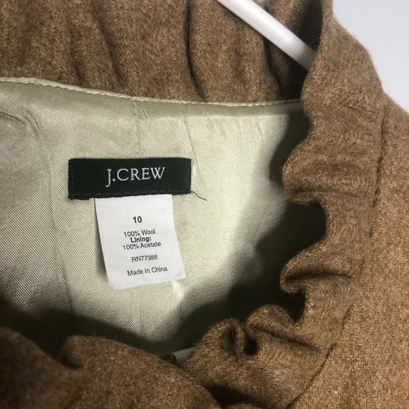 J. Crew Brown Ruffle Jacket - Picture 5 of 7